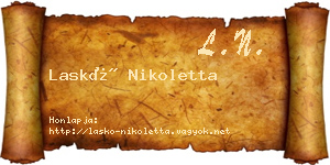 Laskó Nikoletta névjegykártya